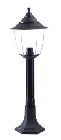 Светильник TDM ELECTRIC Прага Эл-11-73-075 60 Вт Е27 напольный на стойке h-0.75 м черный, прозрачный плафон