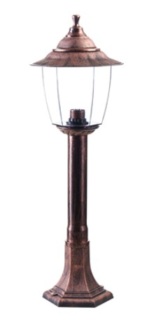 Светильник TDM ELECTRIC Прага Эл-11-73-075М 60 Вт Е27 напольный на стойке h-0.75 м медь, прозрачный плафон