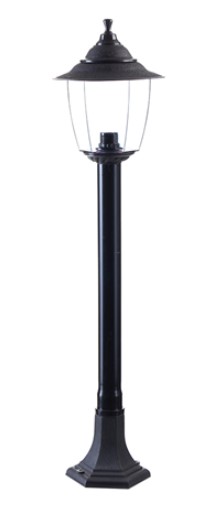 Светильник TDM ELECTRIC Прага Эл-11-73-100 60 Вт Е27 напольный на стойке h-1.0 м черный, прозрачный плафон