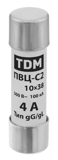 Плавкая вставка TDM ПВЦ-С2 10х38 4А купить с доставкой по РФ