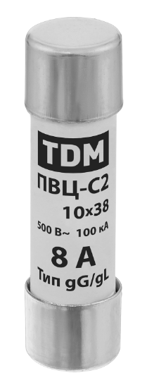 Плавкая вставка TDM ПВЦ-С2 10х38 8А купить с доставкой по РФ