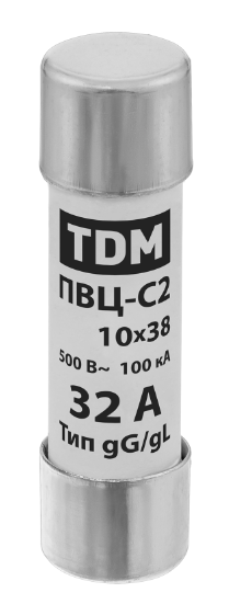 Плавкая вставка TDM ПВЦ-С2 10х38 32А купить с доставкой по РФ