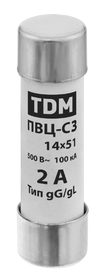 Плавкая вставка TDM ПВЦ-С3 14х51 2А