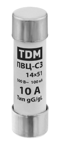 Плавкая вставка TDM ПВЦ-С3 14х51 10А