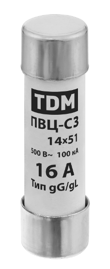 Плавкая вставка TDM ПВЦ-С3 14х51 16А