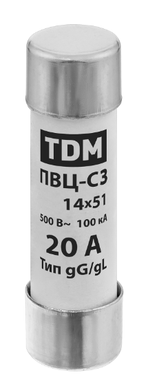 Плавкая вставка TDM ПВЦ-С3 14х51 20А