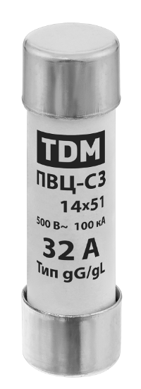 Плавкая вставка TDM ПВЦ-С3 14х51 32А