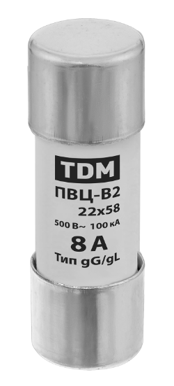 Плавкая вставка TDM ПВЦ-В2 22х58 8А купить с доставкой по РФ