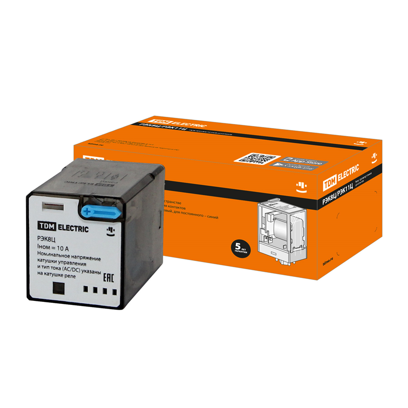 Реле TDM ELECTRIC РЭК8Ц/2 10А  12В DC