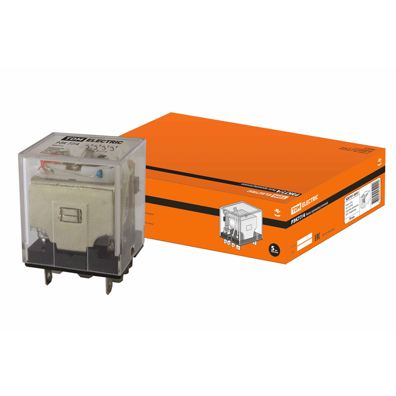 Реле TDM ELECTRIC РЭК77/4 с инд. 10А  12В AC