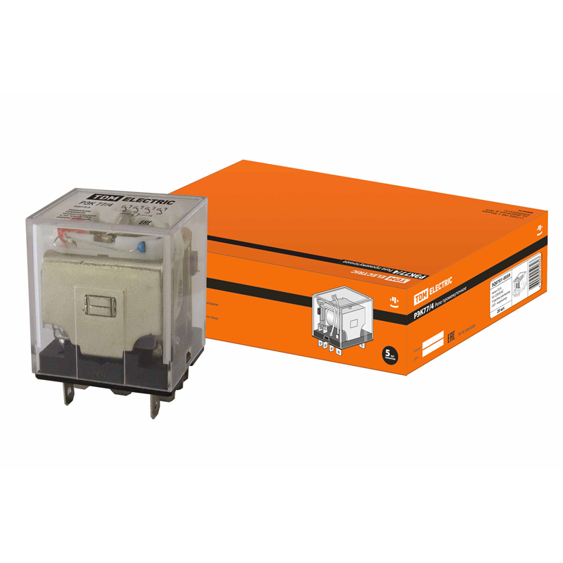 Реле TDM ELECTRIC РЭК77/4 с инд. 10А 230В AC