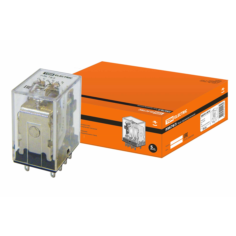 Реле TDM ELECTRIC РЭК78/3 5А 230В АC