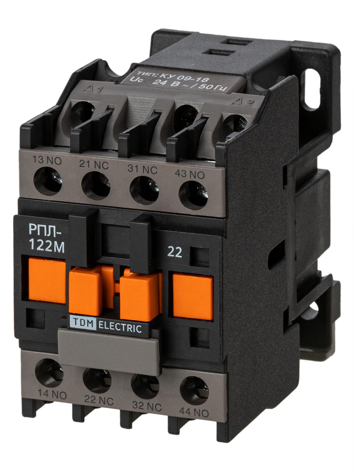 Реле промежуточное TDM ELECTRIC РПЛ-140М УХЛ4Б, 16А, 110В 50Гц, 4НО TDM