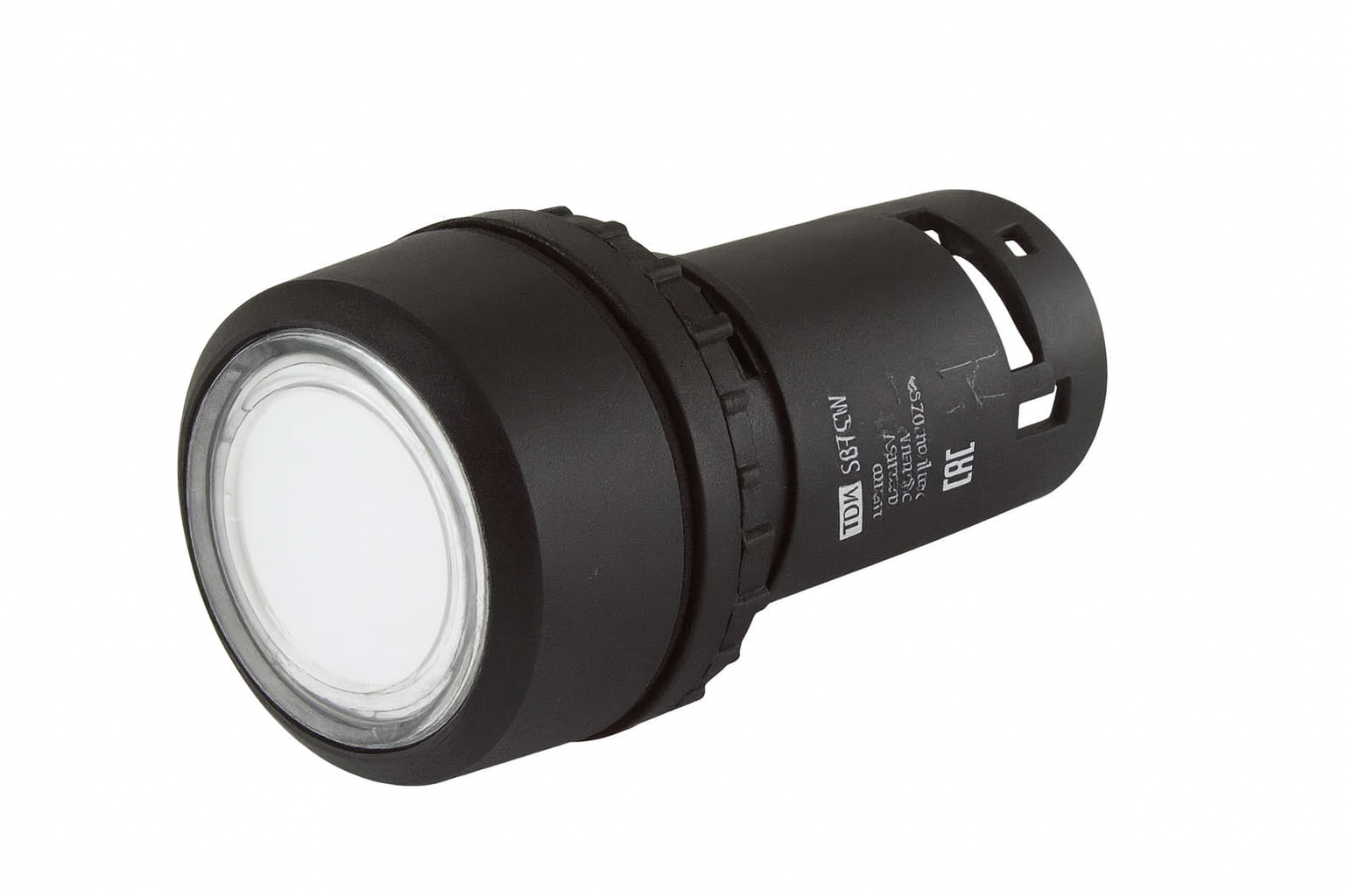 Кнопка TDM SB7-CW3161 с возвратом, 1НО, d22 мм, 24 В LED, белая, IP54
