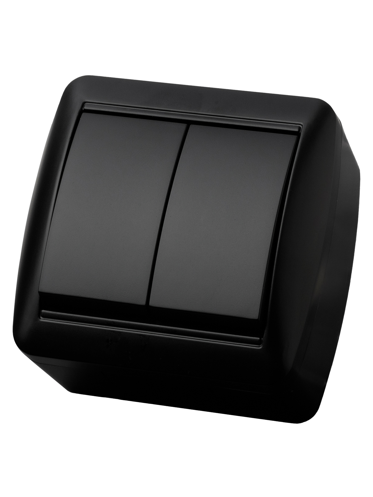 Выключатель 2-кл открытой установки TDM ELECTRIC "Селигер" IP44 10А графит