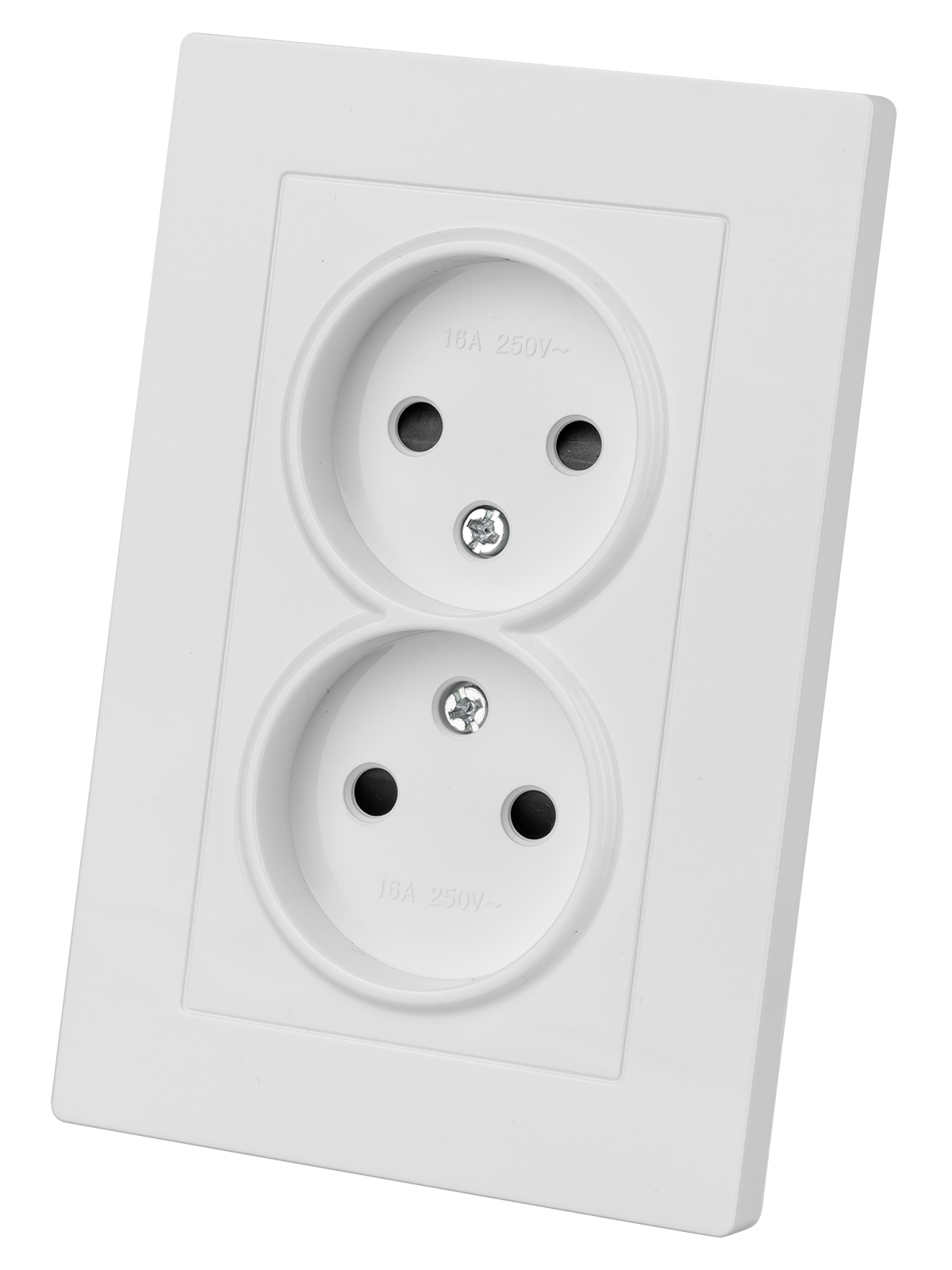 Розетка TDM ELECTRIC Сенеж двойная 2П 10А 250В с защ. шт. белая купить с доставкой по РФ