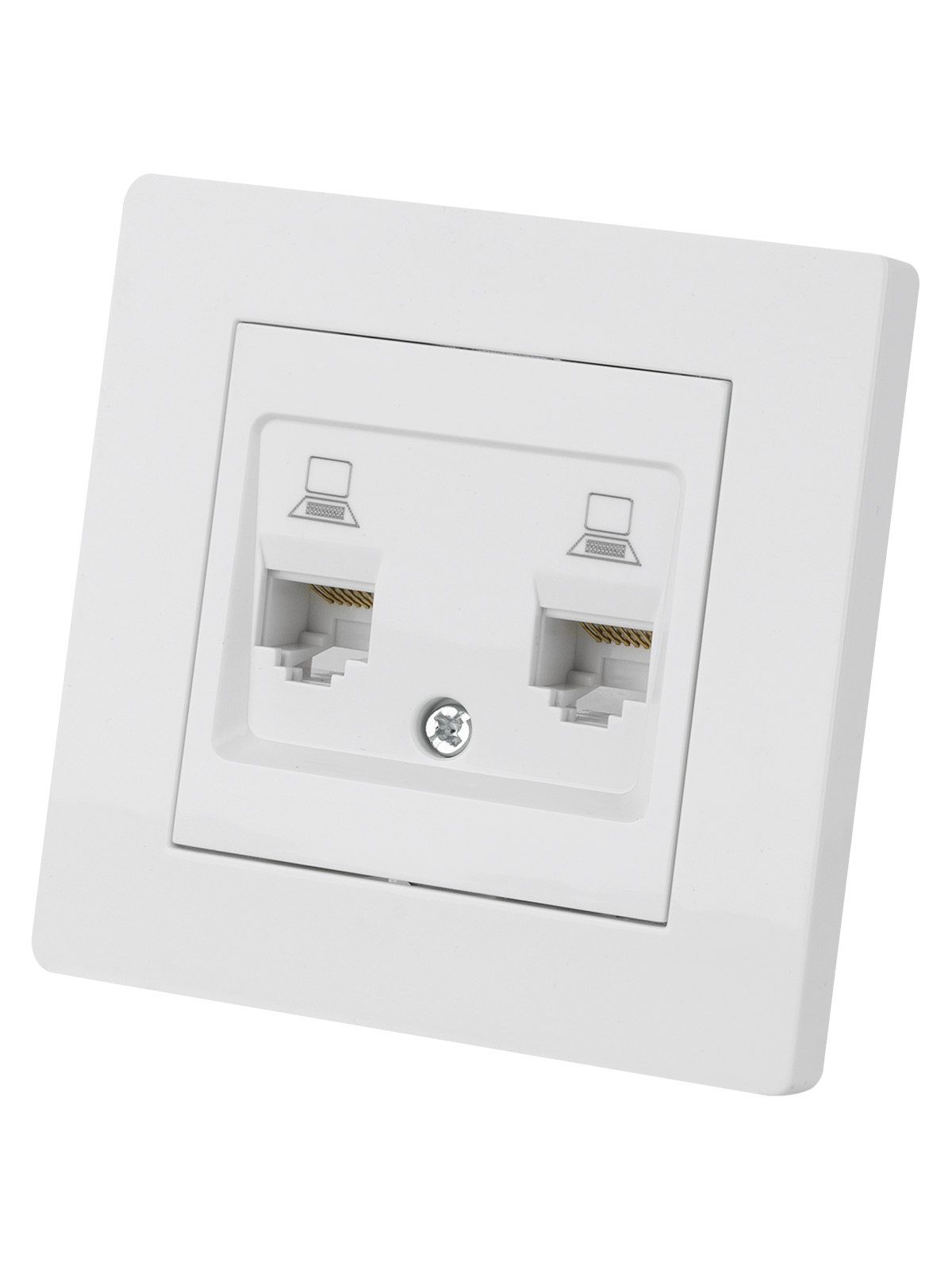Розетка TDM ELECTRIC Сенеж компьютерная двойная RJ45 белая