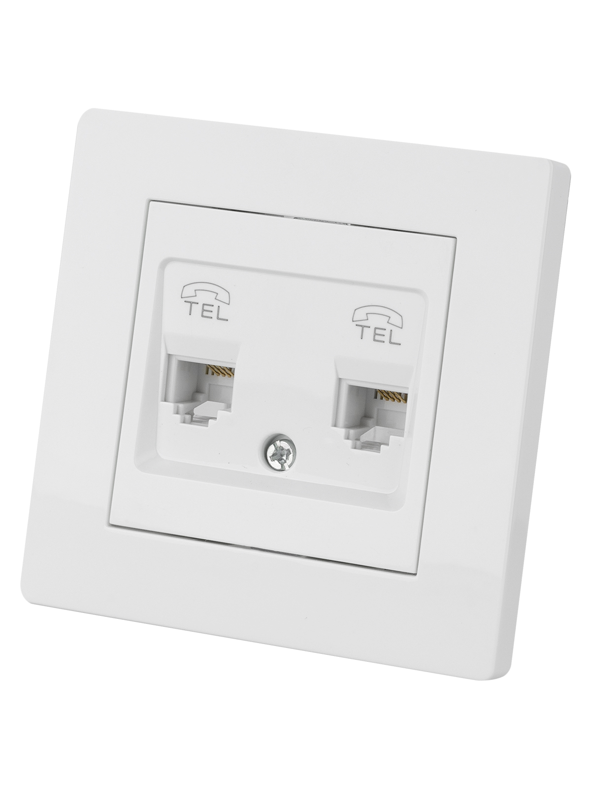 Розетка TDM ELECTRIC Сенеж двойная телефонная RJ11 белая