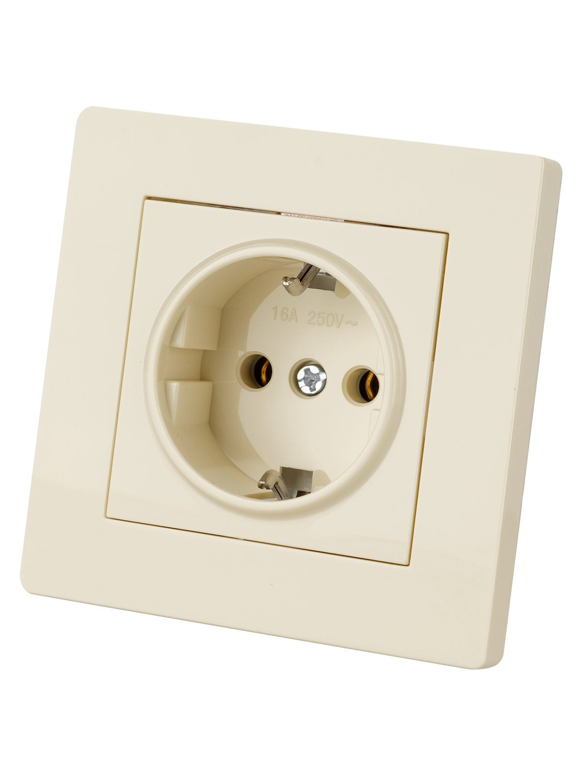 Розетка TDM ELECTRIC Сенеж 2П+З 16А 250В сл. кость