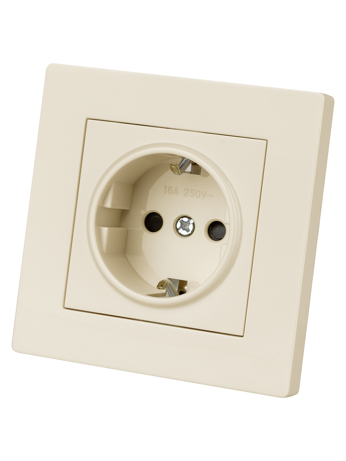 Розетка TDM ELECTRIC Сенеж 2П+З 16А 250В с защ. шт. сл. кость