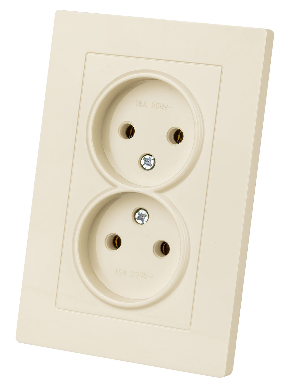 Розетка TDM ELECTRIC Сенеж двойная 2П 10А 250В сл. кость