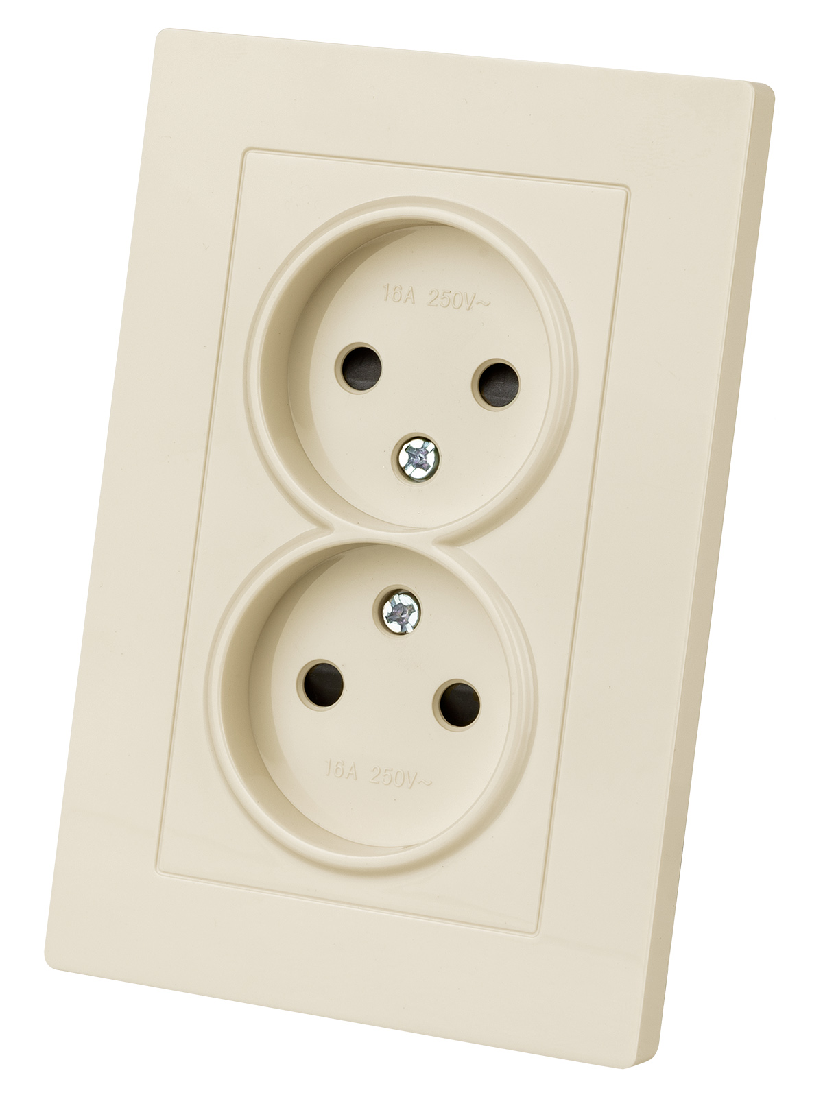 Розетка TDM ELECTRIC Сенеж двойная 2П 10А 250В с защ. шт. сл. кость