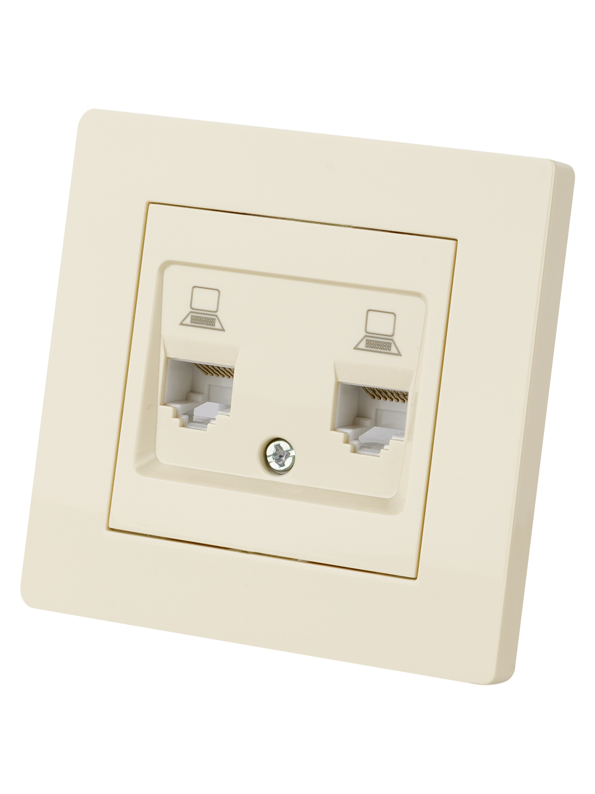 Розетка TDM ELECTRIC Сенеж компьютерная двойная RJ45 сл. кость
