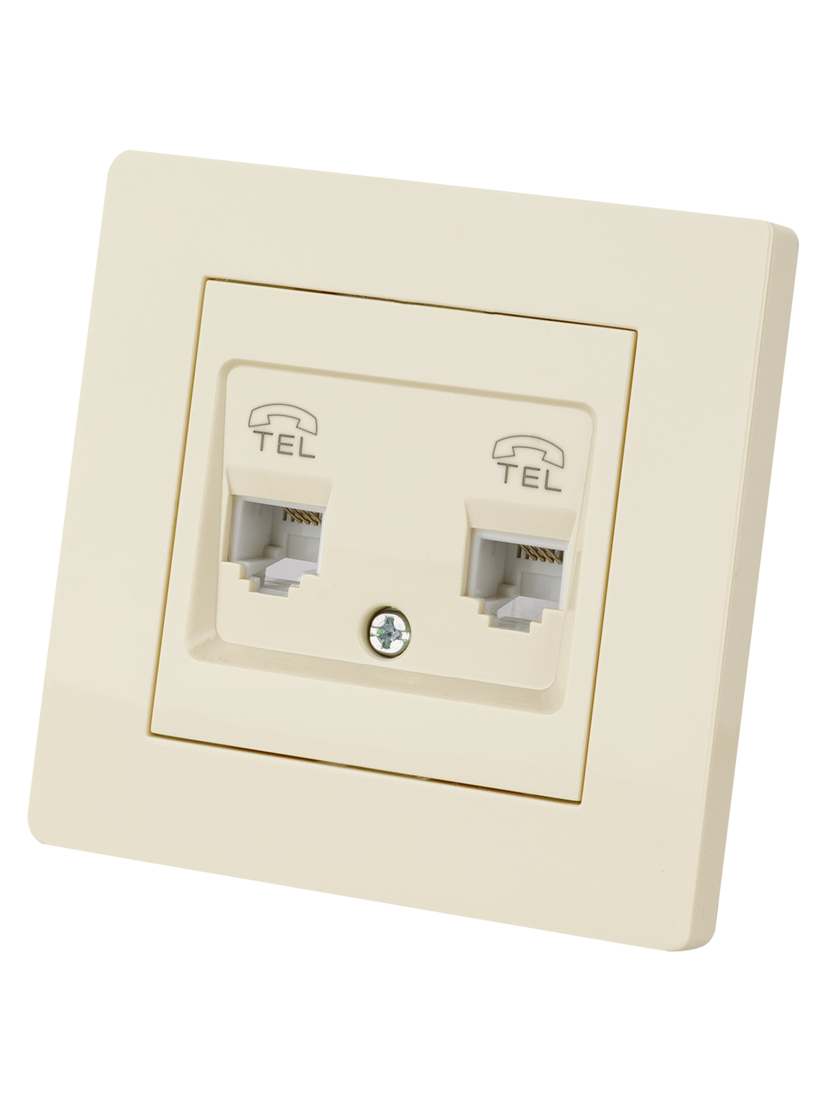 Розетка TDM ELECTRIC Сенеж двойная телефонная RJ11 сл. кость