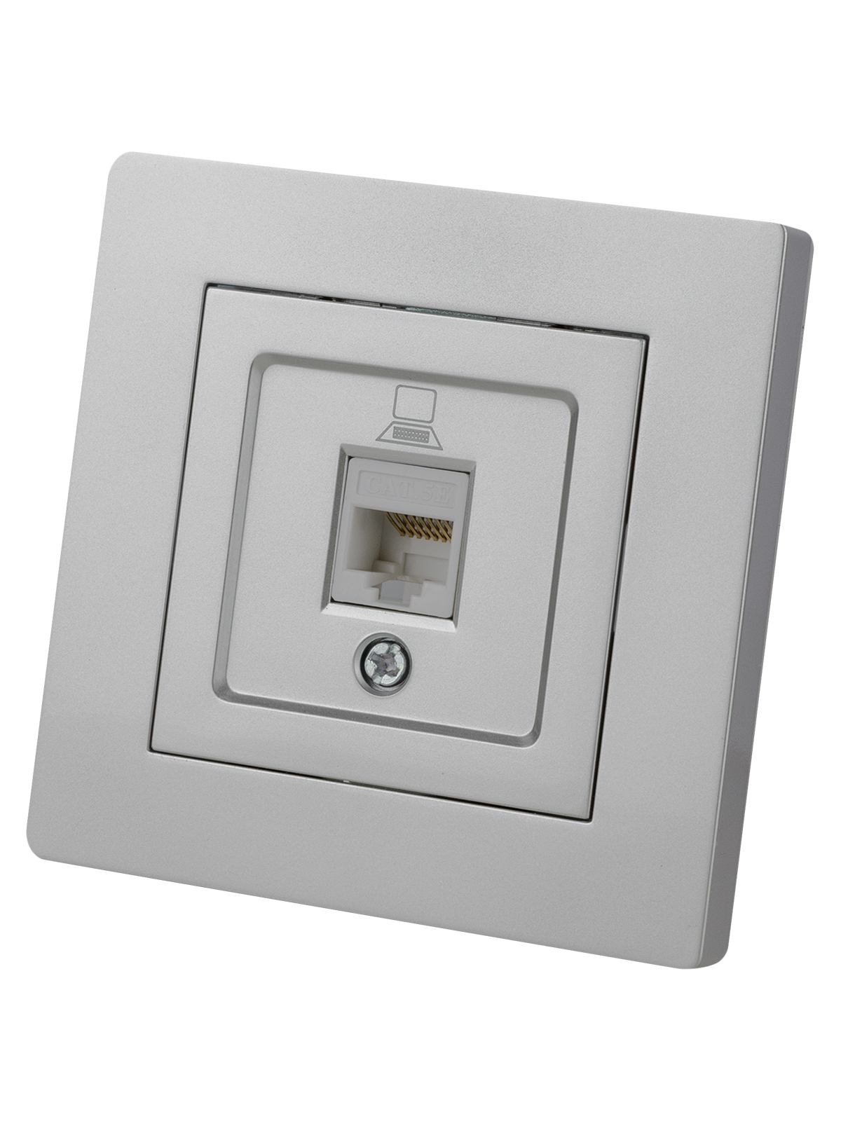 Розетка TDM ELECTRIC Сенеж компьютерная RJ45 серебр. металлик купить с доставкой по РФ