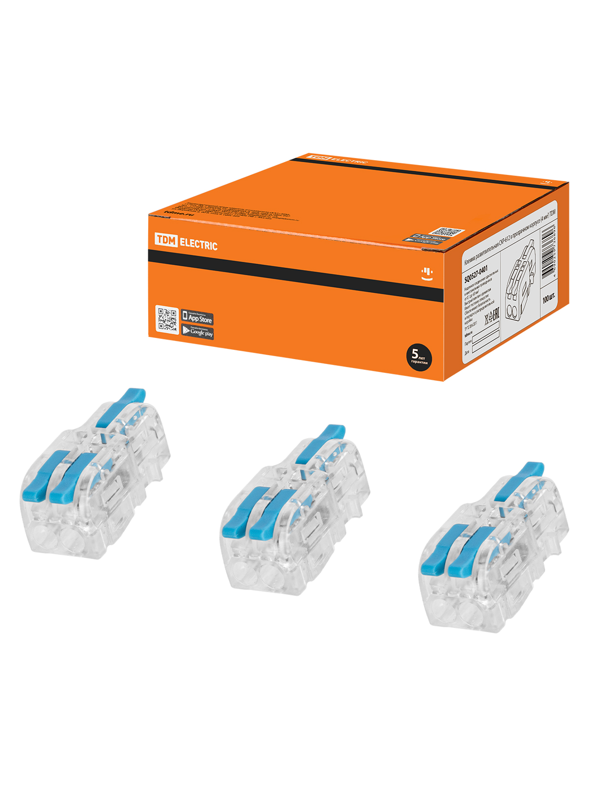 Клемма разветвительная TDM ELECTRIC СКР-612 в прозрачном корпусе