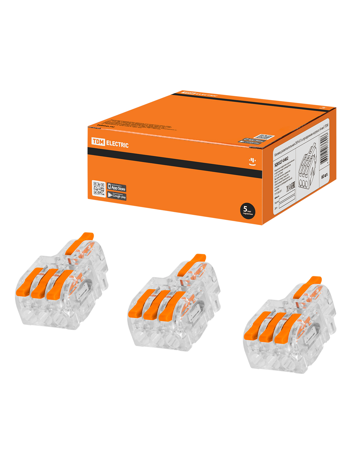 Клемма разветвительная TDM ELECTRIC СКР-613 в прозрачном корпусе