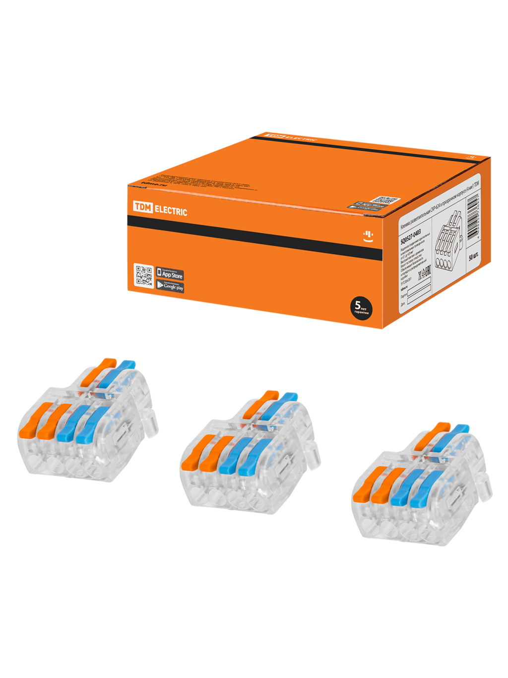 Клемма разветвительная TDM ELECTRIC СКР-624 в прозрачном корпусе