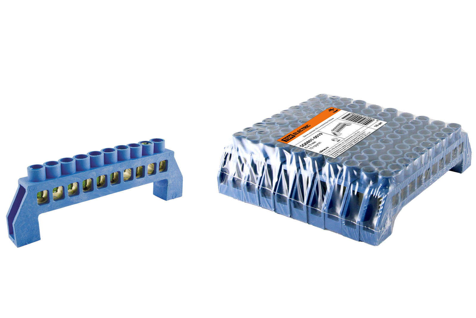 Шина TDM ELECTRIC "N" нулевая в изоляторе 6х9мм 10 групп