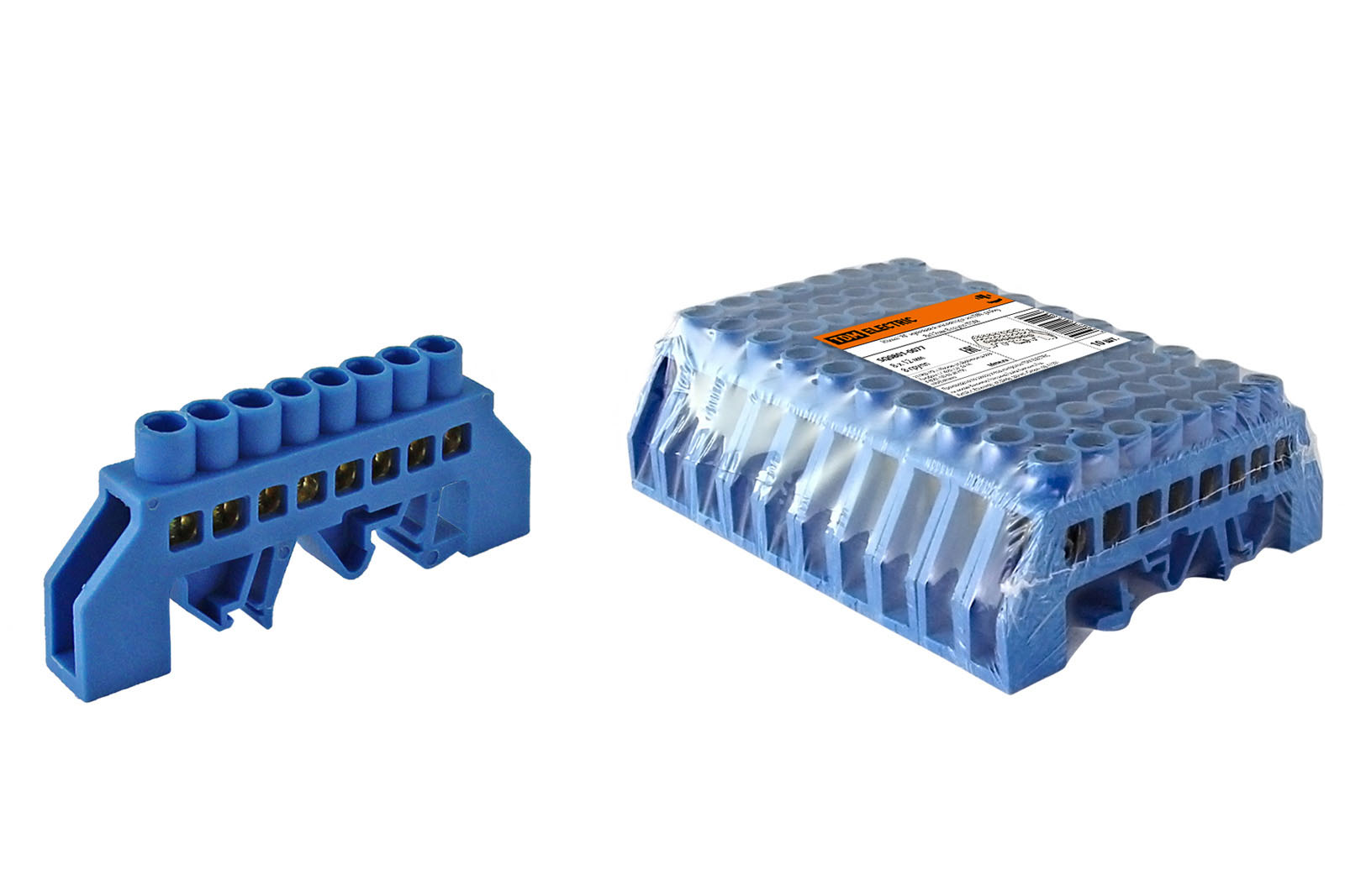 Шина TDM ELECTRIC "N" нулевая в изоляторе на DIN-рейку 8x12мм 8 групп
