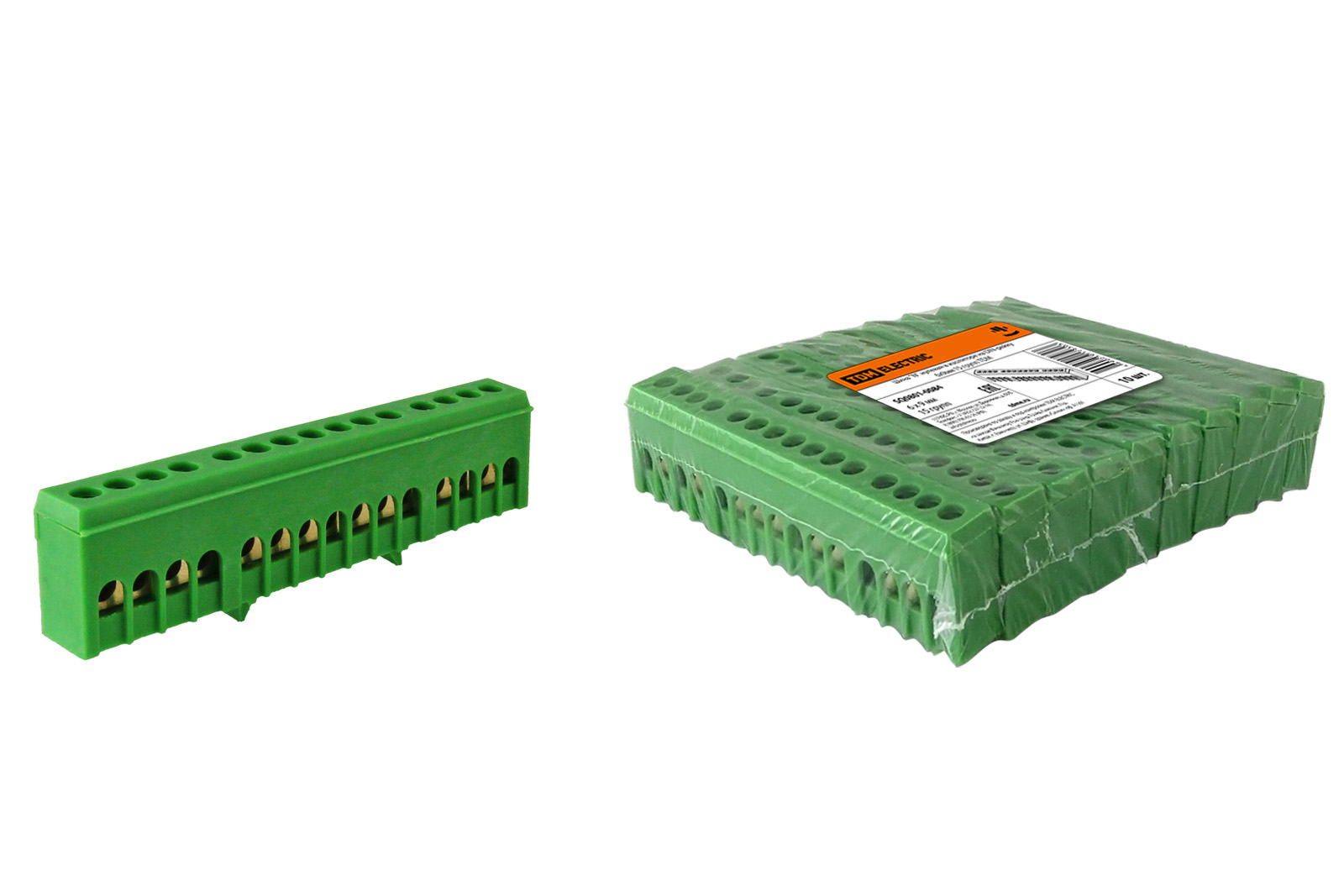Шина TDM ELECTRIC "N" нулевая в зеленом изоляторе на DIN-рейку 6x9мм 15 групп купить с доставкой по РФ