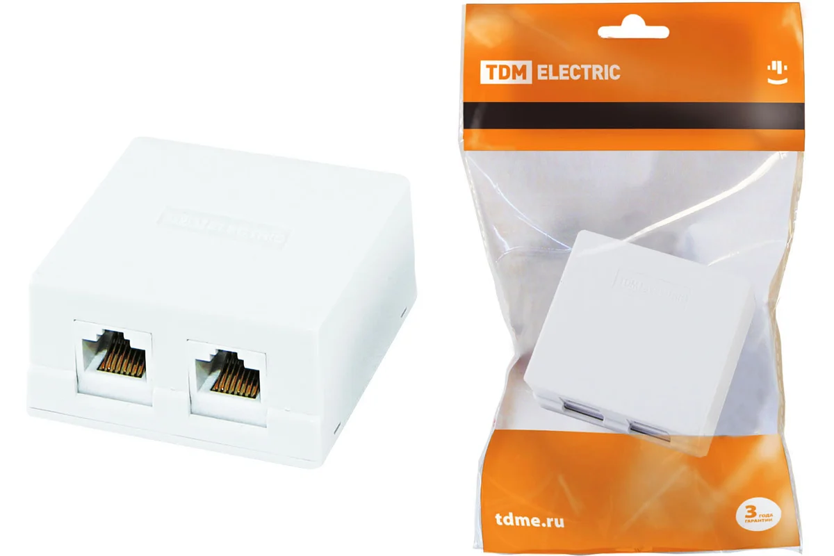 Компьютерная розетка 2xRJ-45 TDM