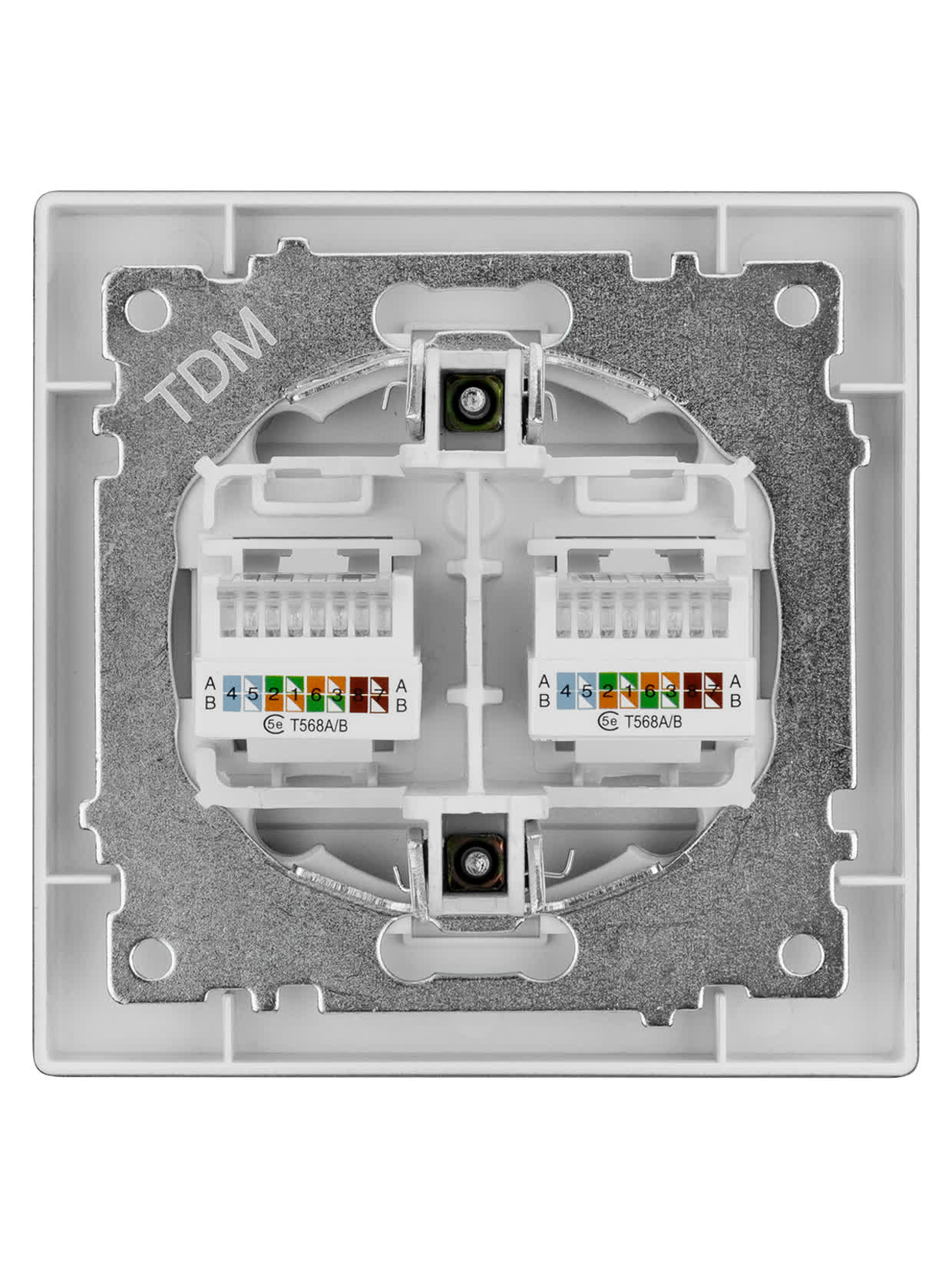 Розетка компьютерная двойная RJ45 черная "Сенеж" TDM заказать со складов по всей России
