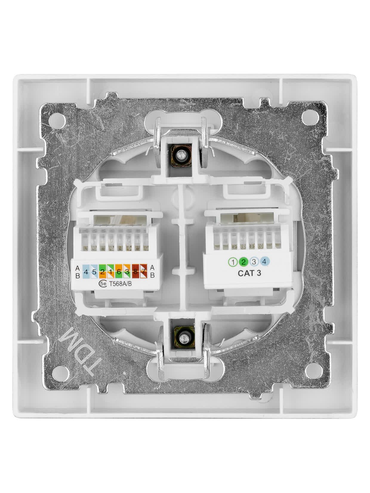 Розетка телефонная RJ11 + компьютерная RJ45 черная "Сенеж" TDM заказать со складов по всей России