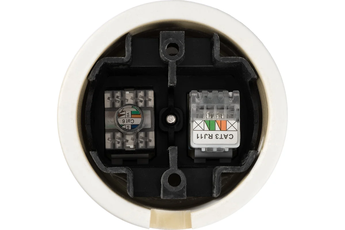 Розетка телефонная RJ11 + компьютерная RJ45 сл. кость «Болонь» TDM заказать со складов по всей России