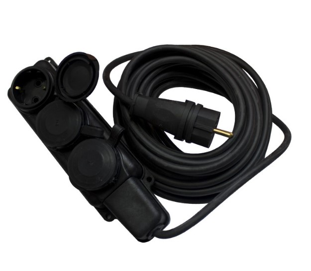 Удлинитель-шнур TDM ELECTRIC силовой каучук, КГ, IP44, 3 гнезда с/з, 3500 Вт, 30 м Народный купить с доставкой по РФ
