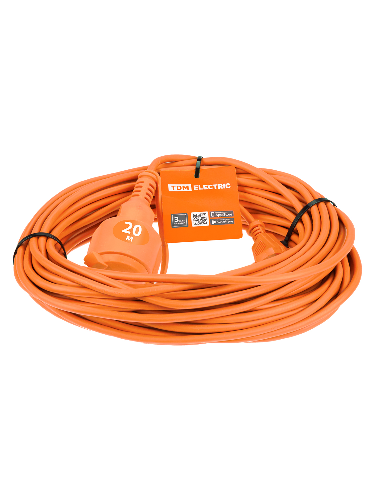 Удлинитель-шнур силовой TDM ELECTRIC УШ10 TDM 20м 2х1,0