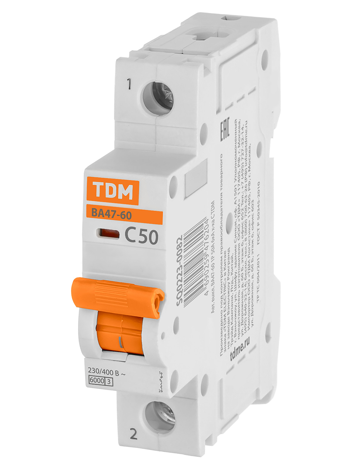 Выключатель автоматический TDM ELECTRIC ВА47-60 SQ0223-0082 купить с доставкой по РФ
