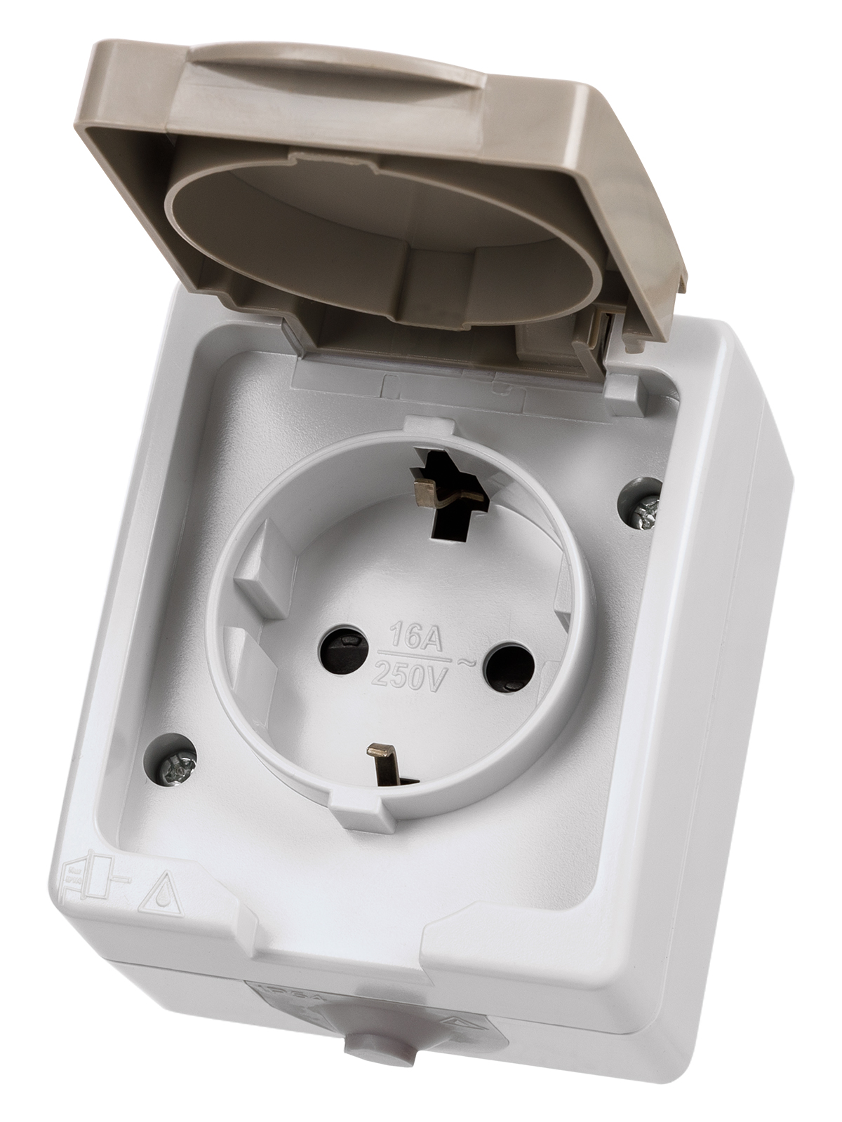 Розетка TDM ELECTRIC Вуокса 2П+З открытой установки IP54 16А