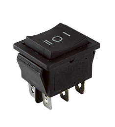 Клавишный переключатель TDM YL-206 черный 3 положения 2з+2з