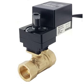 Кран TECHNO двухходовой шаровый с электроприводом HK320-02AN/24V купить с доставкой по РФ