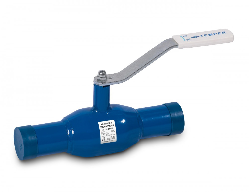 Кран шаровый Temper DN80 PN25 стандартнопроходной приварка нержавеющая сталь купить с доставкой по РФ