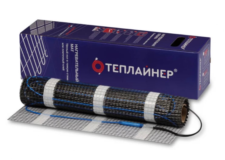 Нагревательный мат Теплайнер Floor, 80 Вт, 0,5 кв.м. купить с доставкой по РФ
