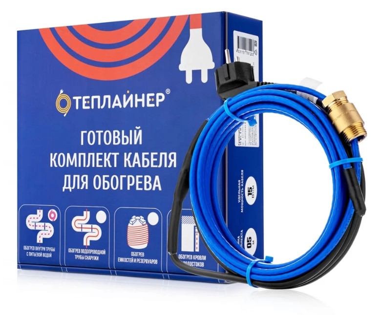 Греющий кабель ТЕПЛАЙНЕР PROFI КСП-15, 405 Вт, 27 м