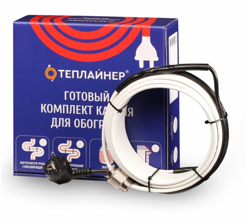 Греющий кабель ТЕПЛАЙНЕР КСП-15, 300 Вт, 20 м