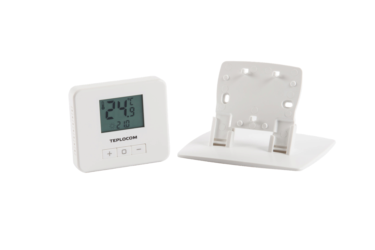 Термостат комнатный TEPLOCOM TS-2AA/3A-RF беспроводной